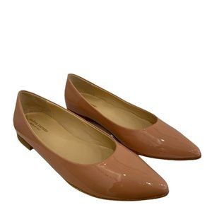 Andrea Carrano Salmon Pink Patent Leather Flats NWB